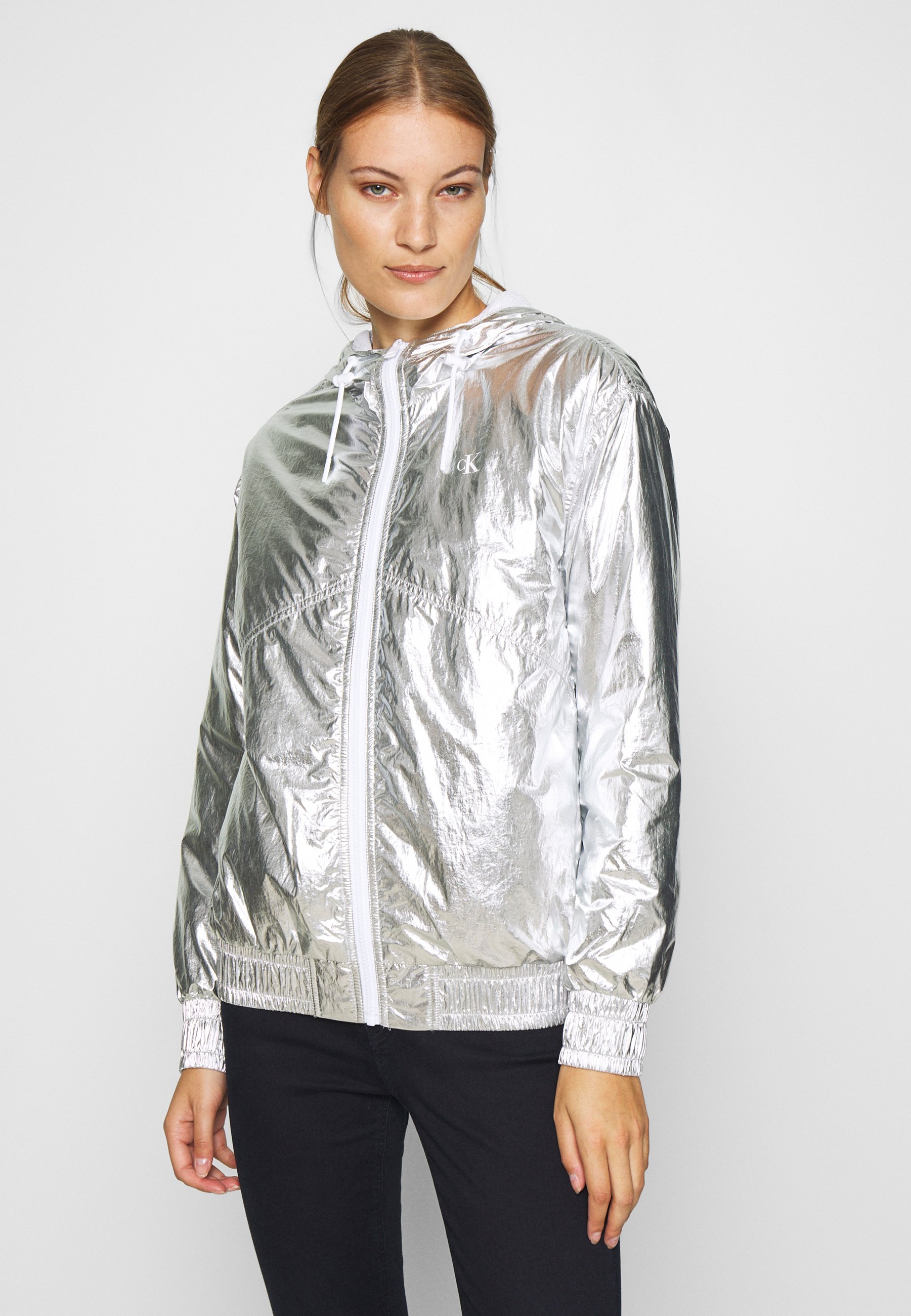 calvin klein silver jacket