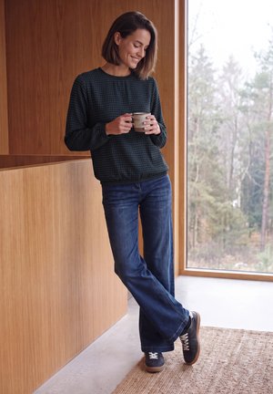 Cecil, LONG-SLEEVE BLOUSE WITH CREW NECK AND PRINT - Sweatshirt - urban dark blue