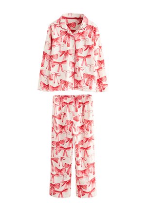 REGULAR FIT - BUTTON THROUGH SET - Pizsama szett - red/white bow print