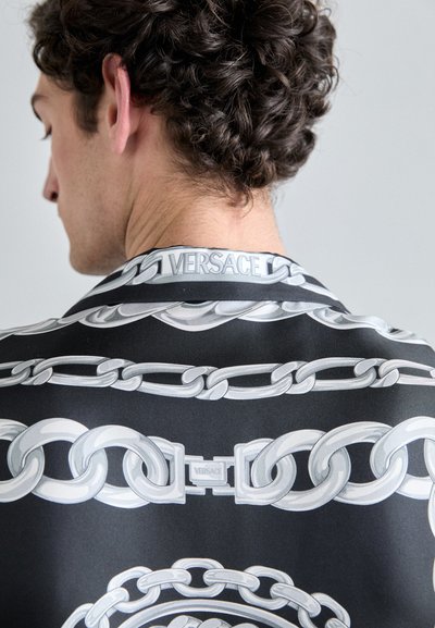 Versace INFORMAL SHIRT MEDUSA CHAINS - Pluus - black/silver-coloured