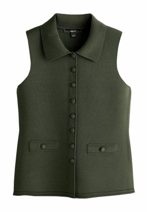 REGULAR FIT - SMART BUTTON UP  - Bodywarmer - khaki green