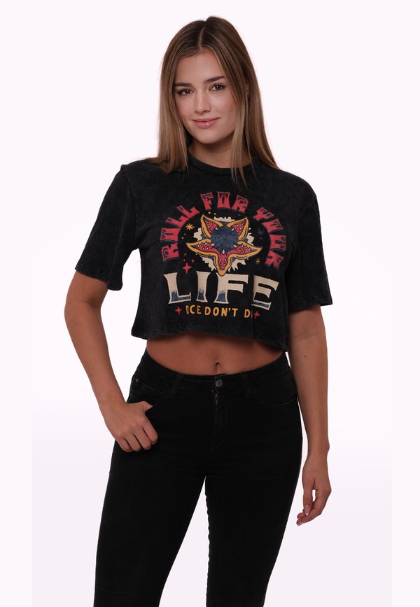 STRANGER THINGS HELLFIRE CLUB  - Print T-shirt - charcoal