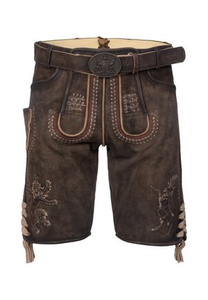 FURCHTLOS UND TREU - Pantalon en cuir - dunkelbraun