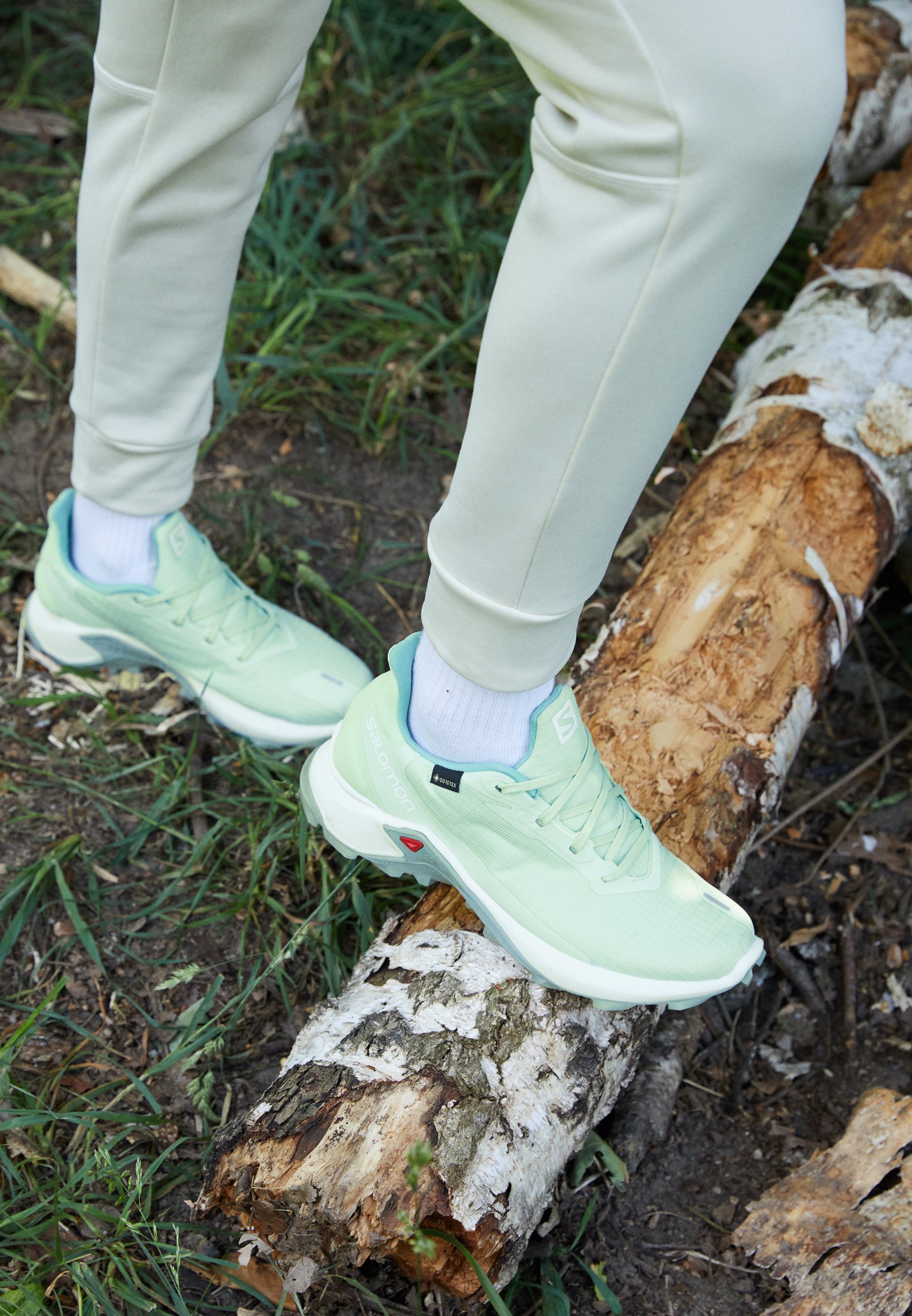 GTX - Trail running shoes - spray/white 