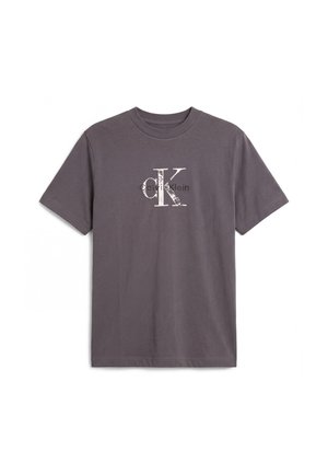 Calvin Klein Jeans, DISTRESSD MNLGO GRAPHI - Μπλουζάκι με στάμπα - volcanic ash