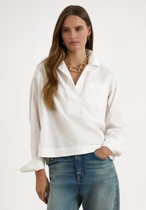 STACHEE-LONG SLEEVE-BUTTON FRONT SHIRT - Srajca - white