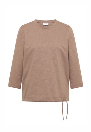 Cecil, 3/4-SLEEVE ROUND-NECK TOP IN A PLAIN COLOUR - T-shirt à manches longues - natural taupe