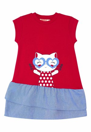 Denokids CAT & HEART - Jerseyjurk - rot
