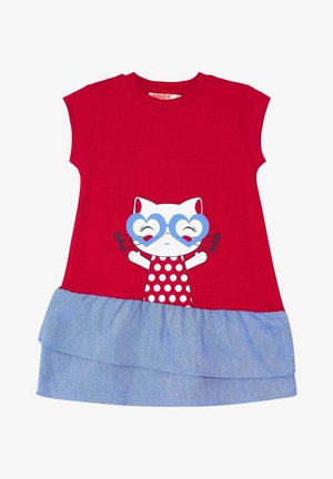 Denokids CAT & HEART - Jerseykjole - rot