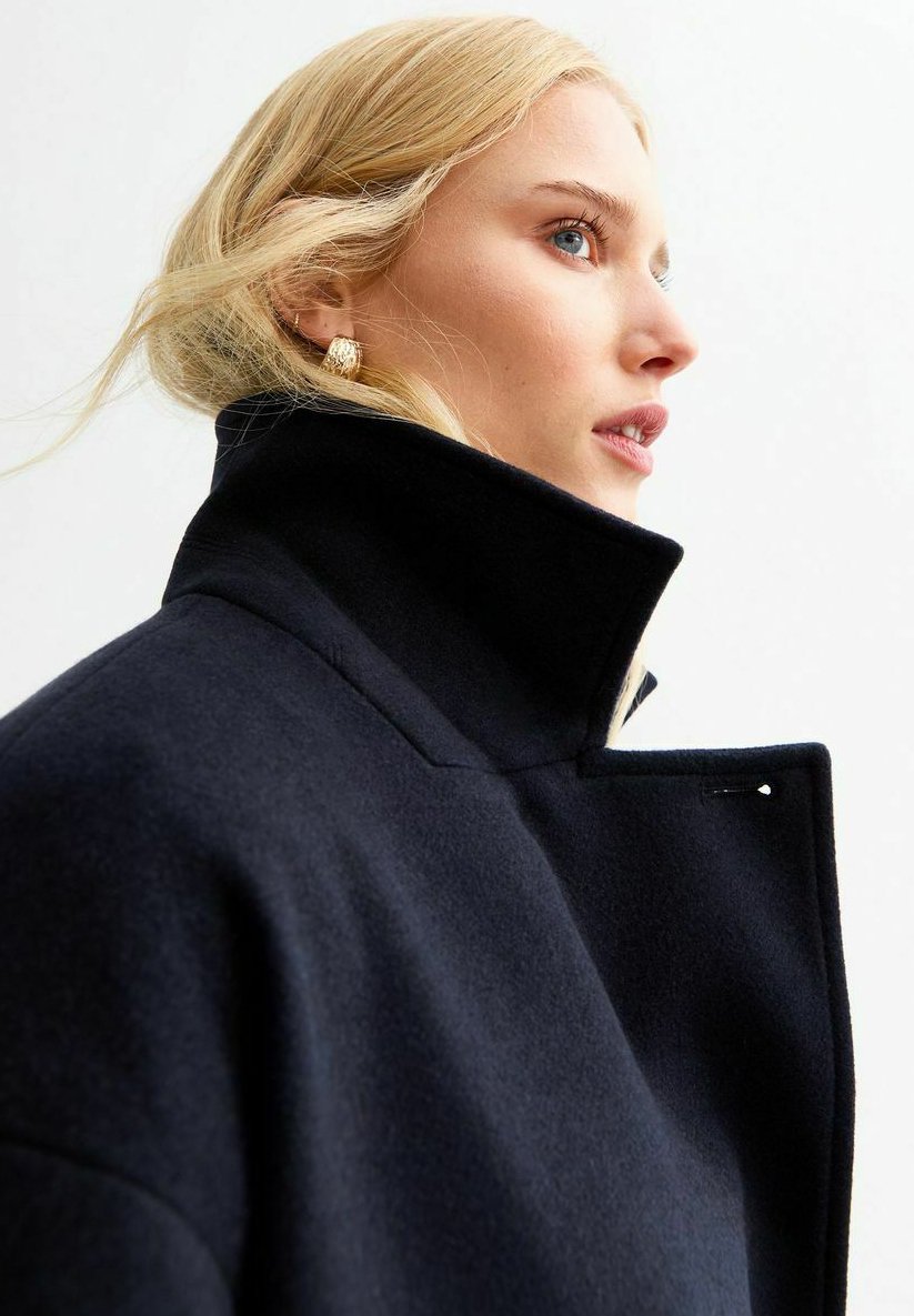 New Look DOUBLE BREASTED - Short coat - navy/dark blue - Zalando