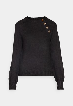 ONLY ONLEMMA BUTTON O NECK - Trui - black