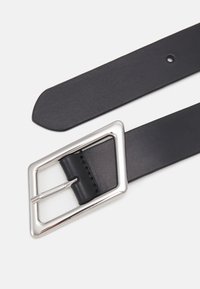 Zign LEATHER UNISEX - Klassiske belter - black/silver