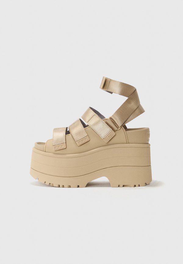 GOLDENRISE - Wedge sandals - mustard seed