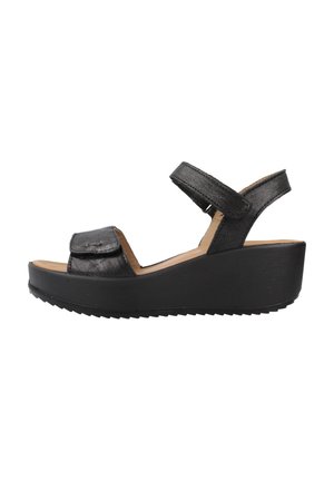 Sandali con zeppa - black