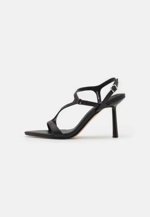 LEATHER - High heeled sandals - black