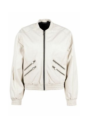 G2WHARIET OS - Lederjacke - offwhite