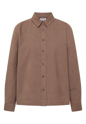 Cecil, LANGARM HEDBLUSE AUS CORD - Chemisier - earthy taupe
