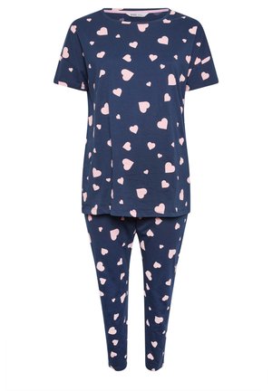 Yours Clothing HEART SET - Pyjama - navy