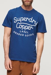 Superdry & Co SCRIPT niebieski