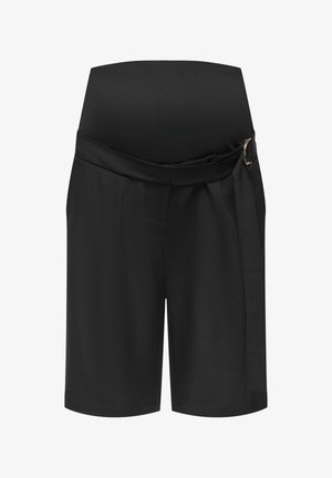 ONLY MATERNITY, SHORTS OLMVICTORIA HOHE TAILLE NORMAL GESCHNITTEN SHORTS - Rövidnadrágok - black