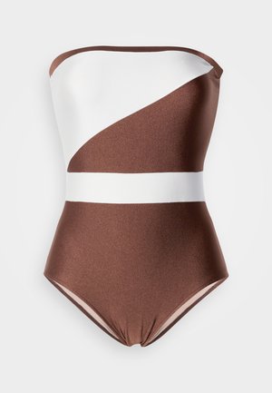 Baddräkt - brown/off-white