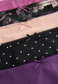 Next NO VPL 5 PACK - Trosor - black watercolour floral spot pink purple