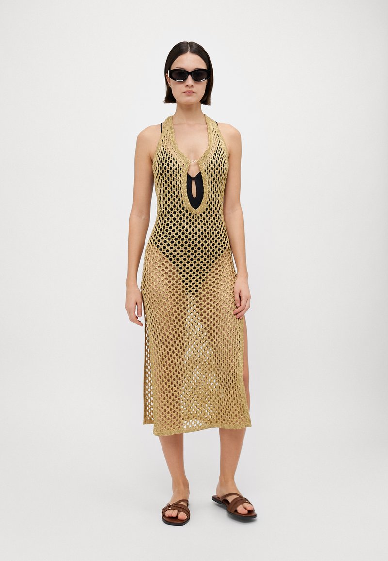 gold mesh beach dress Swimwear Chantelle LONG DRESS Beach Accessory Gold/ gold-coloured gender:Girl Amsale Bridesmaids Dress by Size:L For UK Size 10-12 | EU 38-40 it delivers a modern
