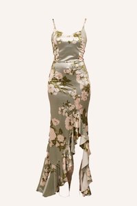 EMILY RUFFLE MAXI​ - Ballkjole - olive