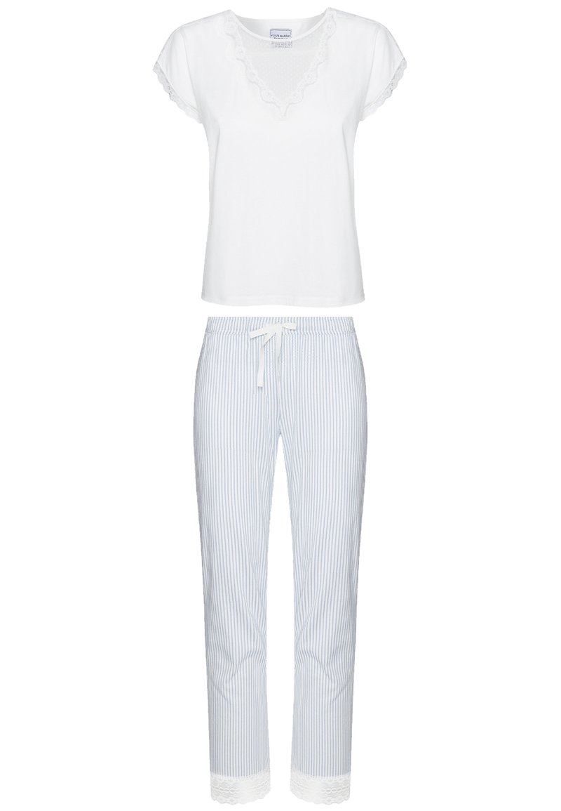 Damen Nachthemden | Vive Maria PENELOPE SET Nachtwäsche Set offwhite blue allover/offwhite - CS41543 Damen Nachthemden | Vive Maria PENELOPE SET Nachtwäsche Set offwhite blue allover/offwhite - CS41543