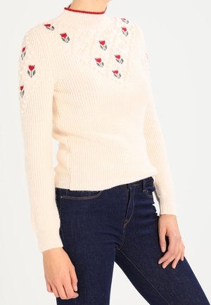 Stickad tröja - off-white