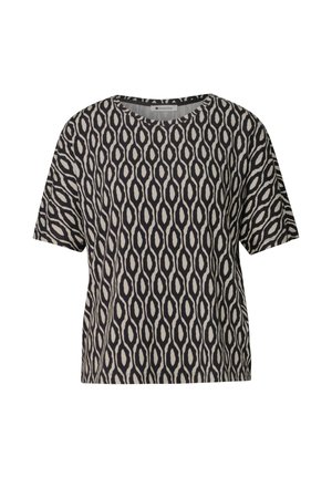 Street One, KURZARM SHIRT MIT RUNDHALS UND PRINT - T-shirt imprimé - clay sand