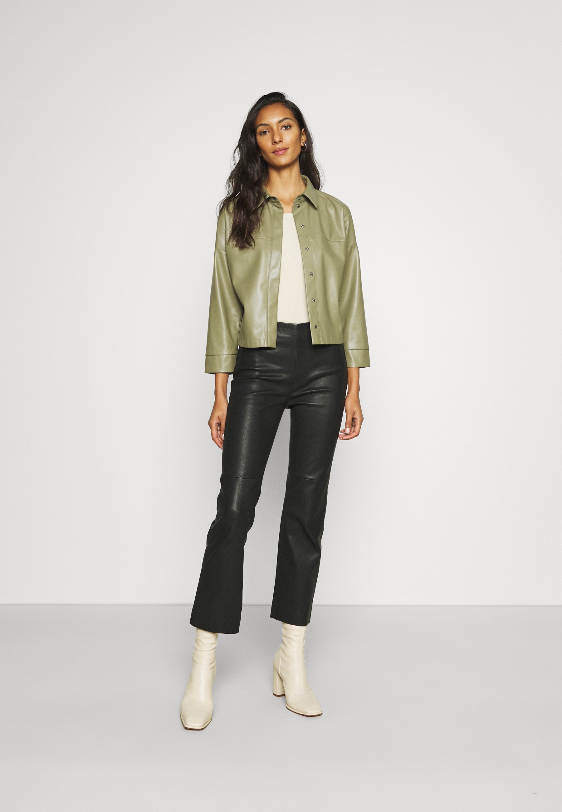 ARKET Leather trousers - black - Zalando.de
