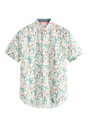 FLORAL SHORT SLEEVE REGULAR FIT - Hemd - white