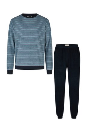 SET - Pyjama - light blue dark blue striped