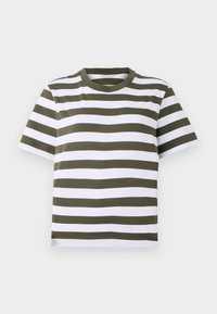SLFESSENTIAL TEE - T-shirt med print - deep depths/bright white