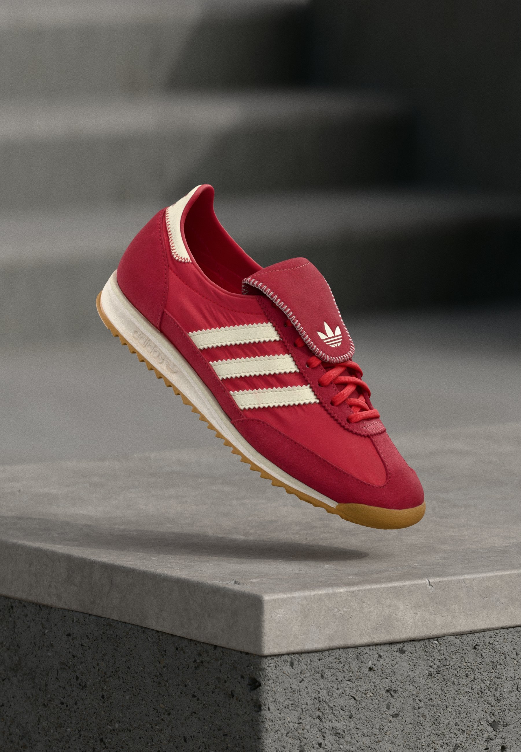 adidas Originals SL 72 OG - Trainers - cream white/better scarlet/red -  Zalando.co.uk