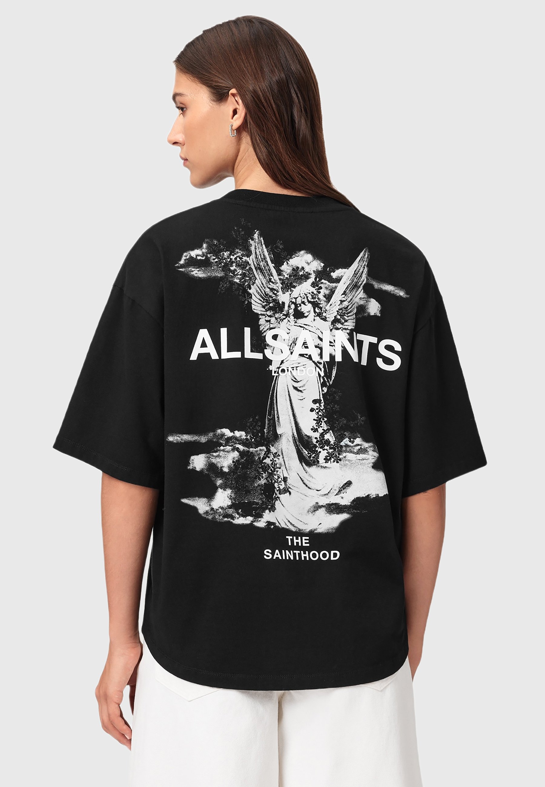 オールセインツ AllSaints Heart Lisa Tee レディース シャツ トップス Optic White AllSaints HEART LISA TEE - Print T-shirt - optic white/white