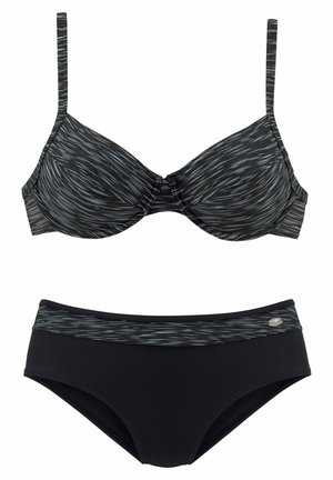 BÜGEL - Bikini bottoms - schwarz-bedruckt