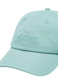 Ljusblå bomulls-baseballkeps med en broderad "element"-logotyp. Har en rundad skärm och ventilationshål. Texturerad tyg.