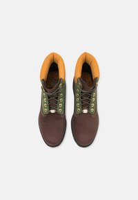 Timberland Botine cu șireturi - dark brown/green