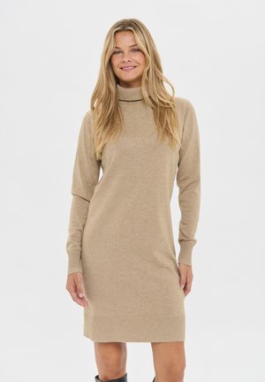 U6801, MilaSZ Rollneck Dress - Egyenes szabású ruha - amphora melange