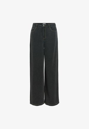 Object, OBJLUCA TRI MW WIDE LOOSE JEANS NOOS - Wide Leg - black