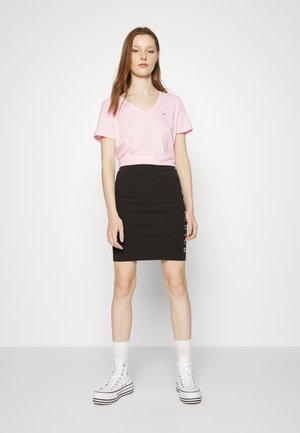 SLIM SOFT V NECK TEE 2 PACK - T-shirt basic - twilight navy/pink
