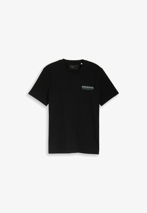 TOM TAILOR DENIM, BASIC MIT LOGO-PRINT - Lihtne T-särk - deep sea black