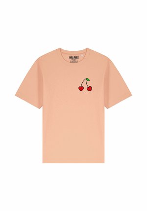 CHERRY PRINT HEAVYWEIGHT - T-shirt con stampa - light pink