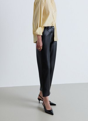 Calliope, PANTALONE LUNGO TINTA UNITA - Trousers - ultrablack