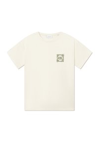 GOODS - T-shirt print - ivory/chive green