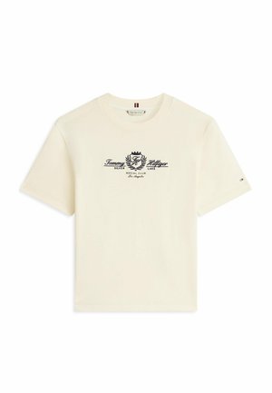 Tommy Hilfiger, VARSITY CREST MDRN C-NK SS TEE - VARSITY CREST - T-shirts print - country ivory