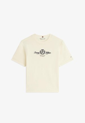 Tommy Hilfiger, VARSITY CREST MDRN C-NK SS TEE - VARSITY CREST - T-shirts print - country ivory