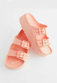 Next DOUBLE BUCKLE CHUNKYREGULAR FIT - Badsandal - apricot pink